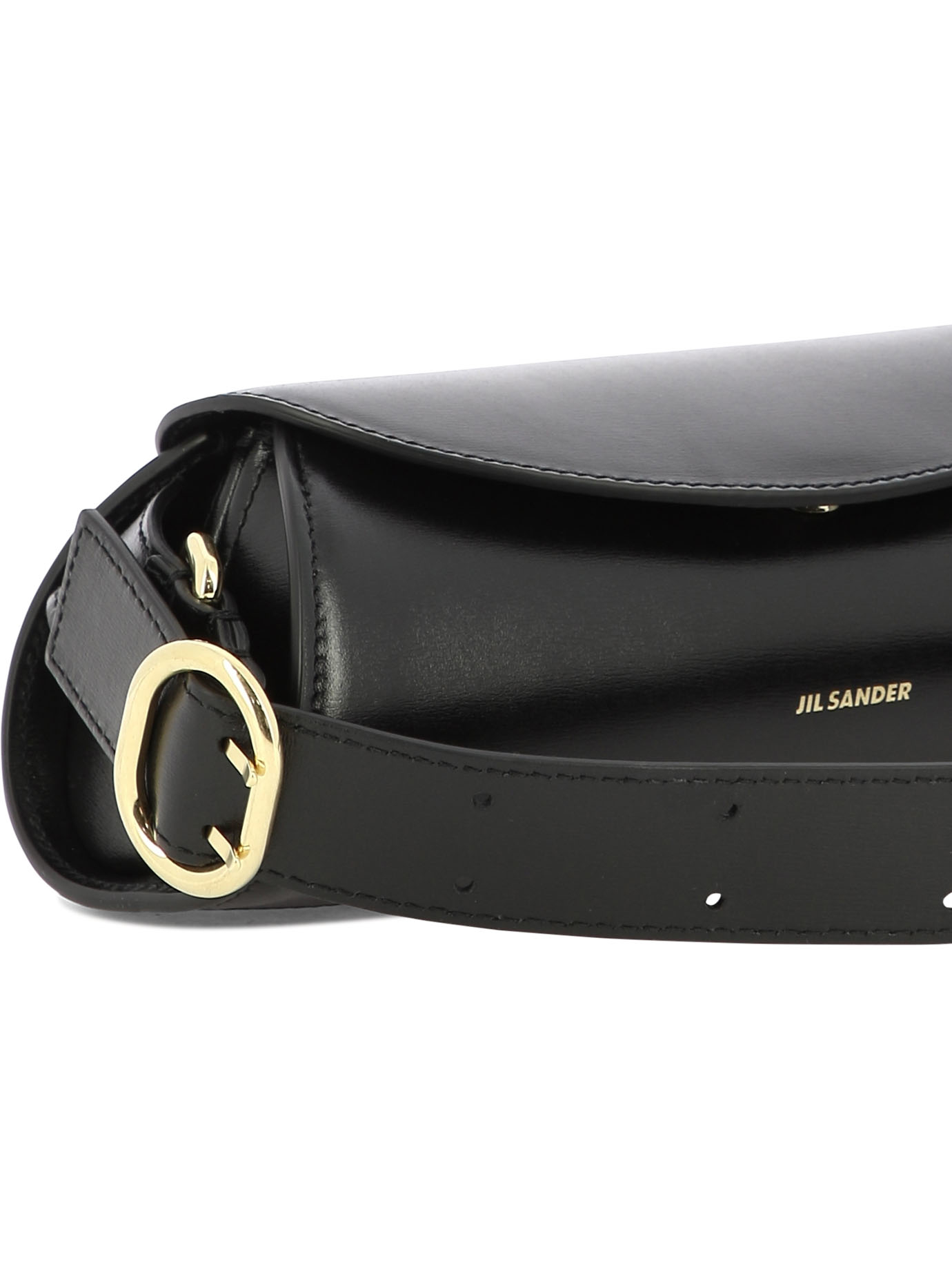 JIL SANDER Black   Cannolo Mini crossbody bag